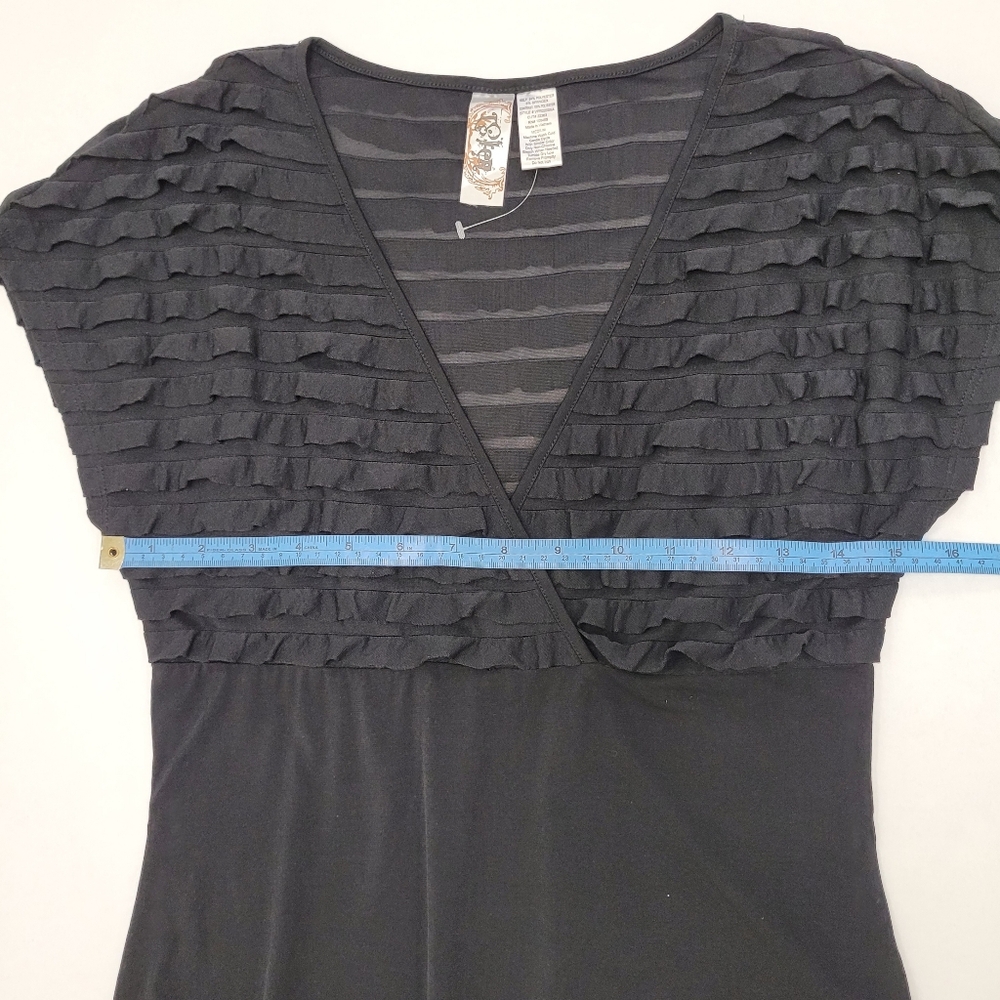 L8teR Ruffle Cap Sleeve Tunic Top - Picture 4 of 10